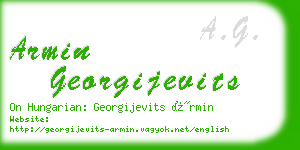 armin georgijevits business card
